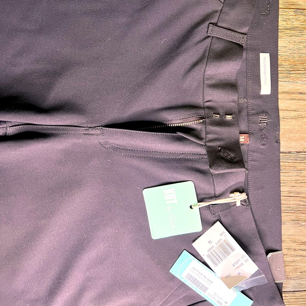 Kut from the Kloth New with Tags size 14 Brown Doris Bootcut Pants Trousers